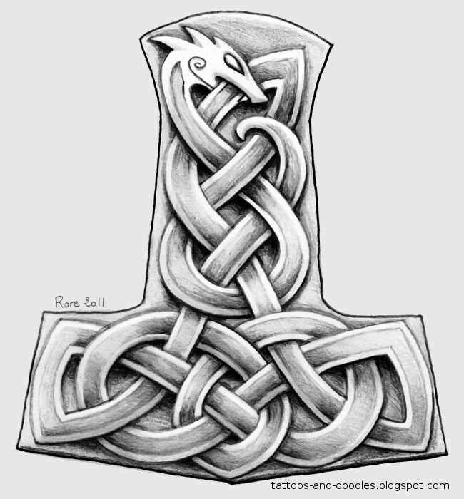 Celtic Design Thor Hammer Tat2 by 2Face-Tattoo on DeviantArt