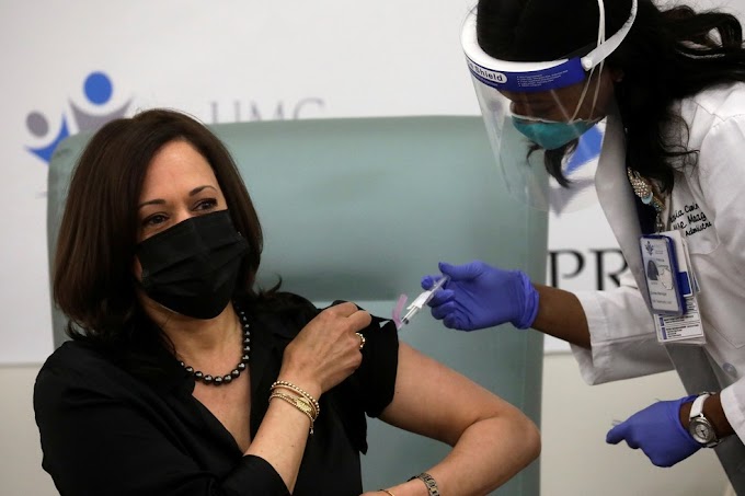 Kamala Harris  dá exemplo ao se vacinar contra Covid-19