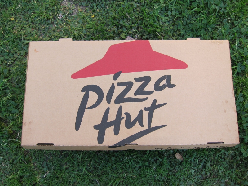 Pizza Hut's new limited-time Big Dipper Pizza is a big rectangular pan pizza 