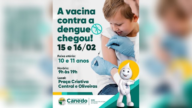 Vacinação contra a dengue em Senador Canedo, começa na quinta-feira, 15