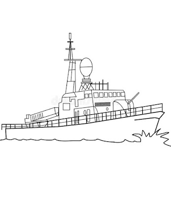 Warships coloring pages