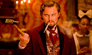 Leonardo DiCaprio as Calvin Candie in Django Unchained, Mississippi plantation owner, candie land, Directed by Quentin Tarantino