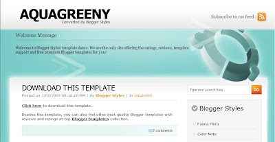 Tema Aquagreeny blogspot