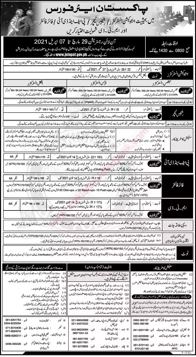 New Jobs in Pakistan Pakistan Air Force Jobs 2021 | Apply Online