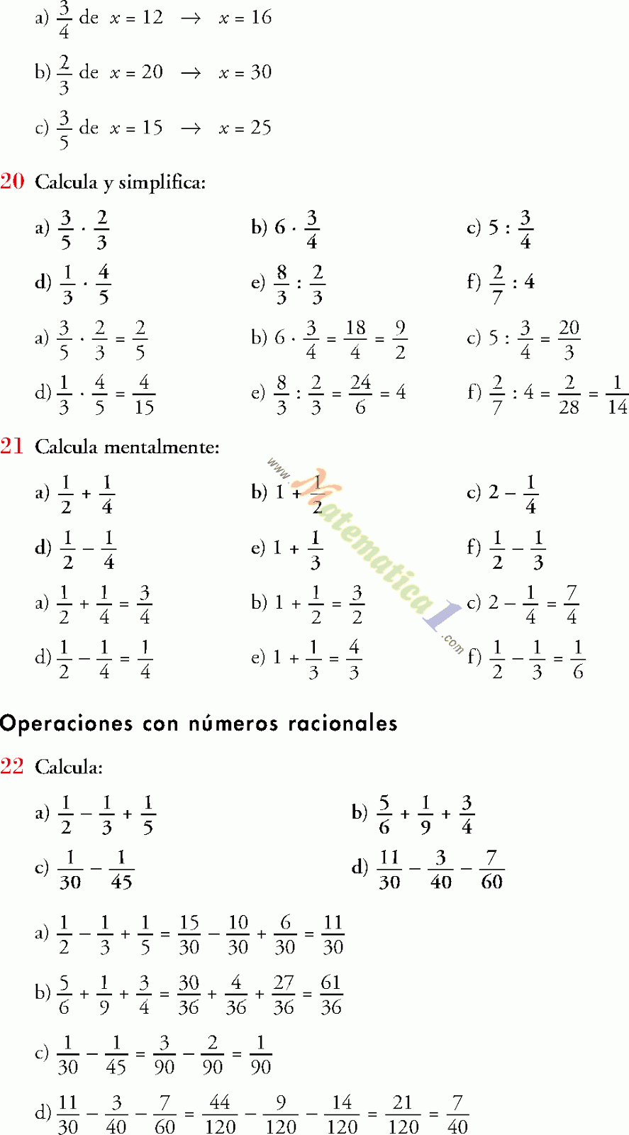 FRACCIONES Y DECIMALES DE SECUNDARIA EJERCICIOS RESUELTOS