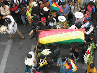 The funeral of one of the protesters killed last week