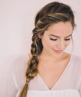 one sided braid hairstyle