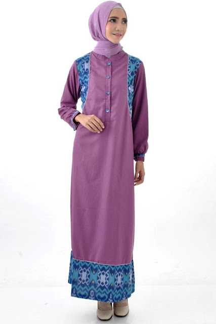 50 Gambar Model Baju Batik Gamis Kombinasi Terbaru ~ Ayeey.com