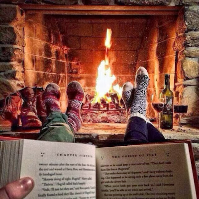 leyendo en invierno