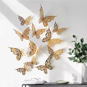 12 Pcs/Set 3D Wall Stickers BEAUTIFUL Hollow Butterfly Kids Rooms Home Wall Decor DIY Mariposas Fridge stickers Room Decoration US $0.36 New User Deal + Shipping: US $10.53