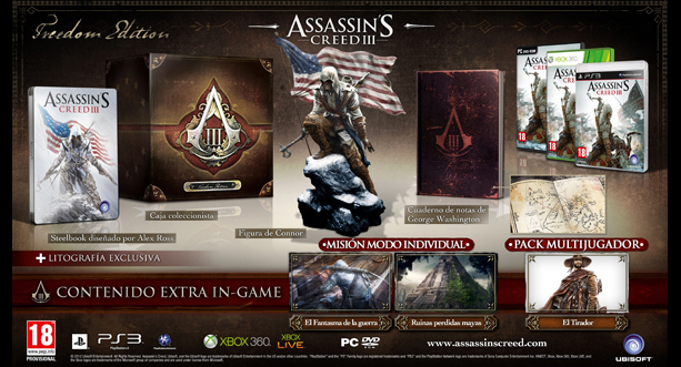 Ubisoft Nos Deleita con las 3 Versiones especiales en Assassin’s Creed III