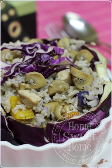 Home Sweet Home: Nasi Goreng Kobis Ungu Dengan Cendawan