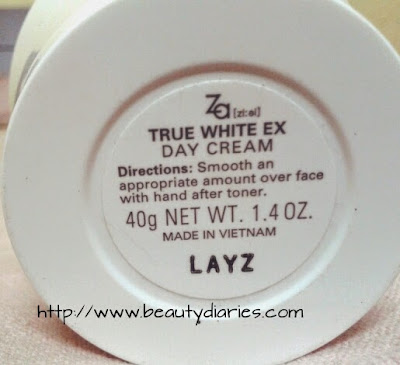 Za True White Day Cream - Review