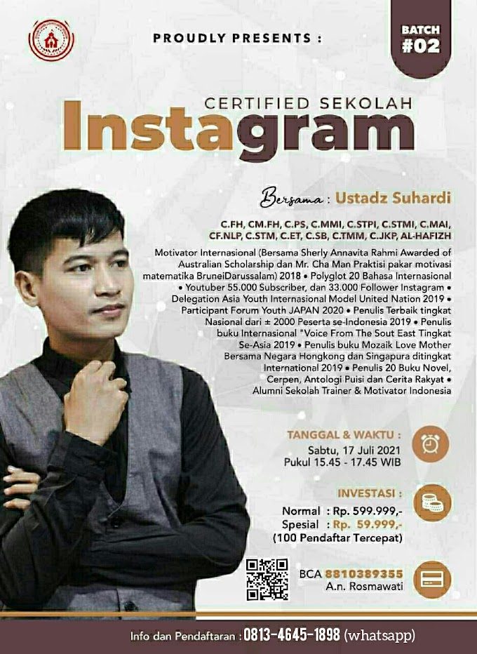 Gelar Non Akademik Certified Sekolah Instagram