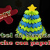 Árbol de navidad Hecho de abanicos de papel y tapas recicladas --DIY