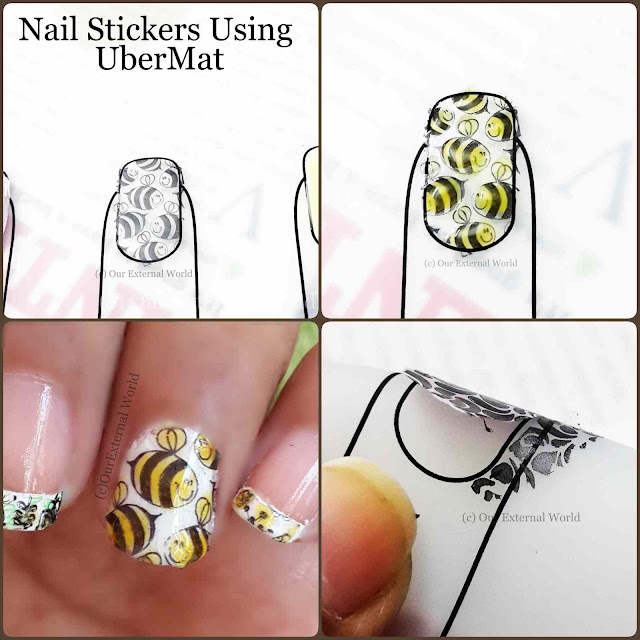 Uber Mat by Uber Chic Beauty - Create Your Own Nail Decals/Stickers,Uber Mat by Uber Chic Beauty - Create Your Own Nail Decals/Stickers, indian nail art blog, indian beauty blog,  bumble bee nail art