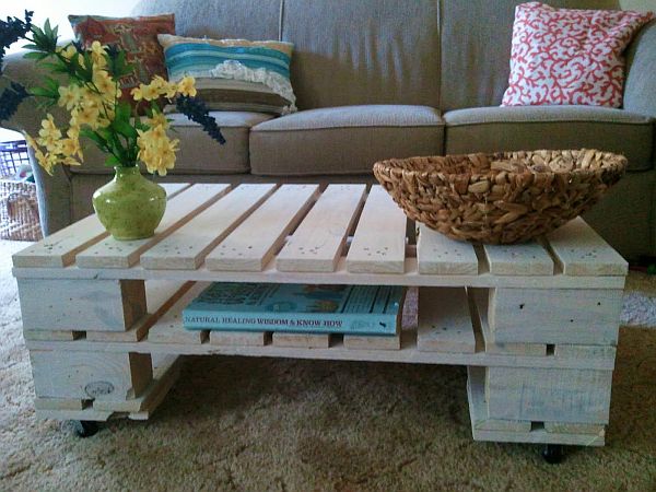 Pallet Coffee Tables - Big Sq. Espresso Table - Pallet Furniture