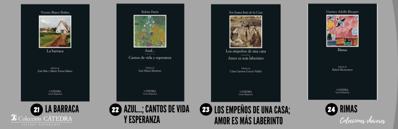 coleccion catedra salvat españa, la barraca, azul, cantos de vida y esperanza, los empeños de una casa; rimas