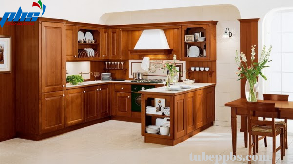 Tủ bếp gỗ xoan đào đẹp giá rẻ