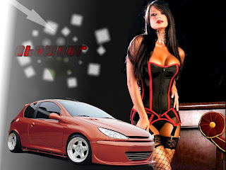 hot girl and car wallpaper