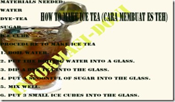 Contoh Procedure Text How To Make Ice Tea Cara  Membuat  