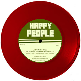 The vinyl single features a paper label with the name of imprint (Happy People), as well as the song title and name of the musical group.