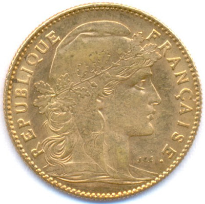 FRANCE 10 Francs gold coin Rooster