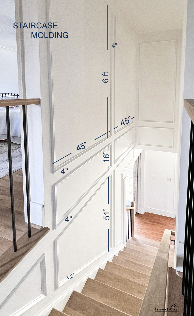 Stairase molding design measurements