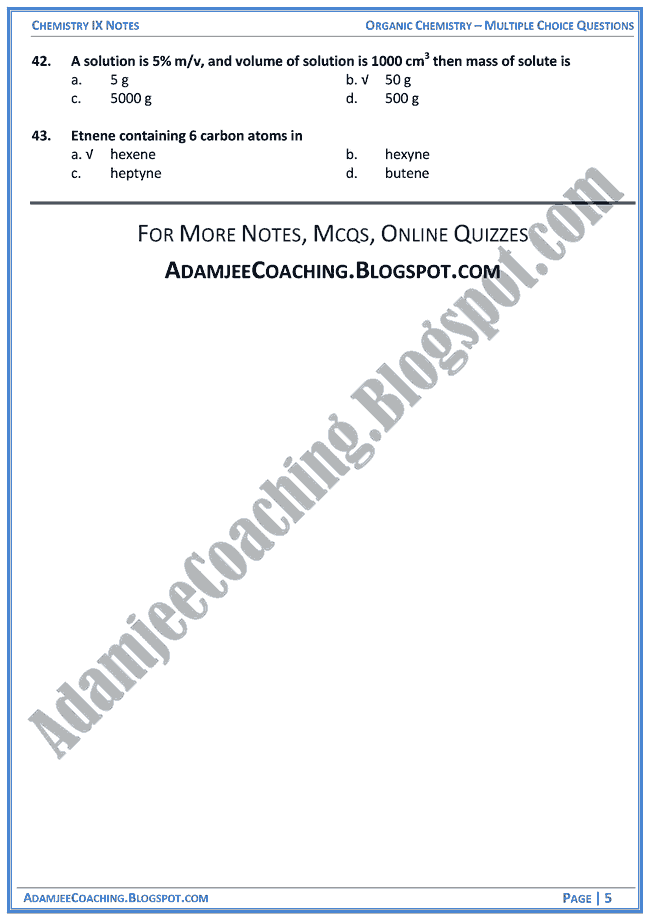 organic-chemistry-mcqs-chemistry-ix