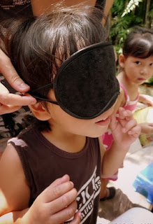 Fed Bread with the 'semen' to the students after Blindfolded 