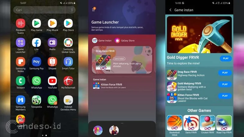 Game Instan di Game Launcher Samsung