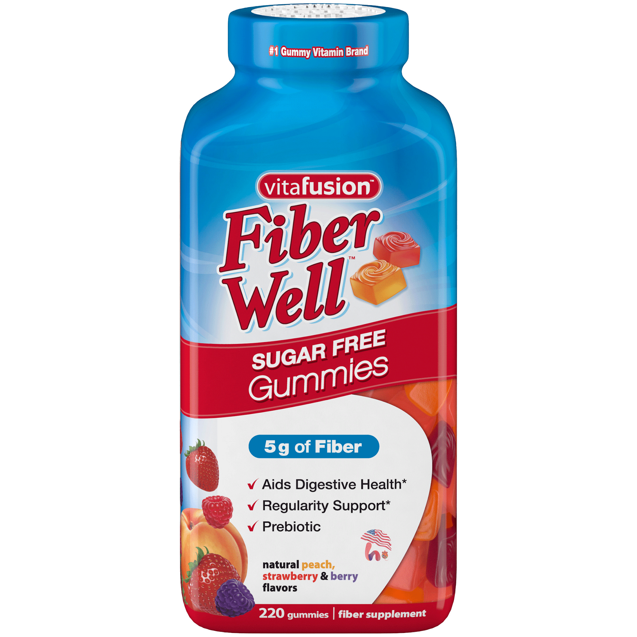 Kẹo dẻo KHÔNG ĐƯỜNG bổ sung chất xơ Vitafusion Fiber Well Gummies