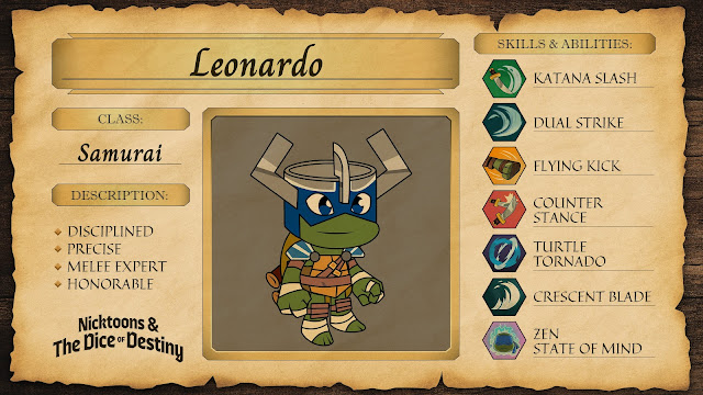 Leonardo Character Card | TMNT | NickToons & the Dice of Destiny