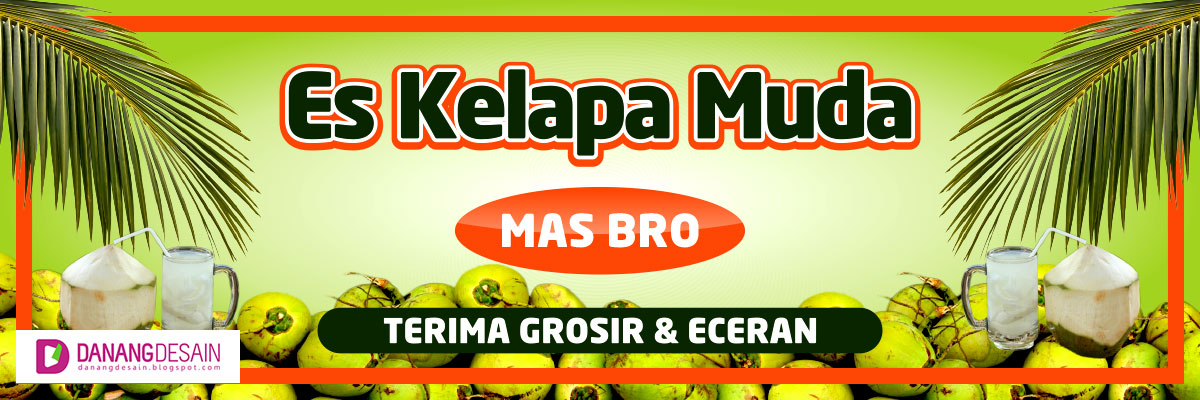 Contoh Desain Banner  atau Spanduk Es  Kelapa  Muda  Contoh 