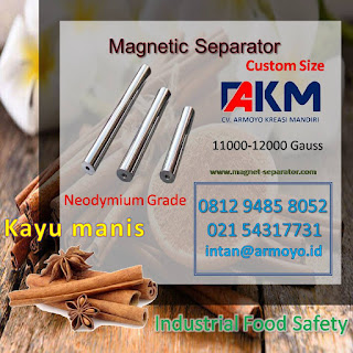 magnet separator kayu manis