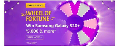 Amazon Wheel Of Fortune Answer [10 May 2020] - Win Samsung Galaxy S20+, Rs 5,000 & More