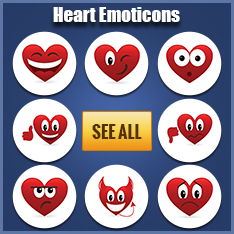 Heart emoticons for Facebook