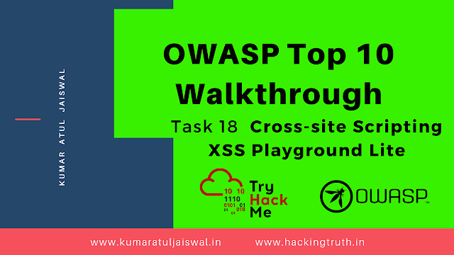 TryHackMe OWASP Top 10 XSS Playground Lite Walkthrough