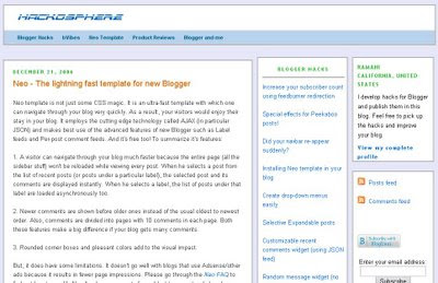 Neo Blogger Template