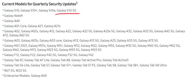 سيحصل Galaxy S10 5G وبعض الهواتف ذات الميزانية المحدودة على عدد أقل من تصحيحات الأمان من الآن فصاعدًا