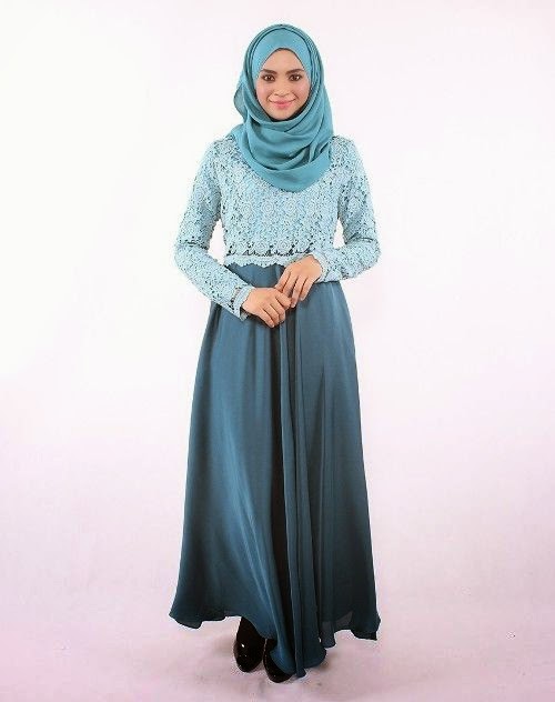 20+ Contoh Baju Gamis Muslim Brokat Terbaru 2018