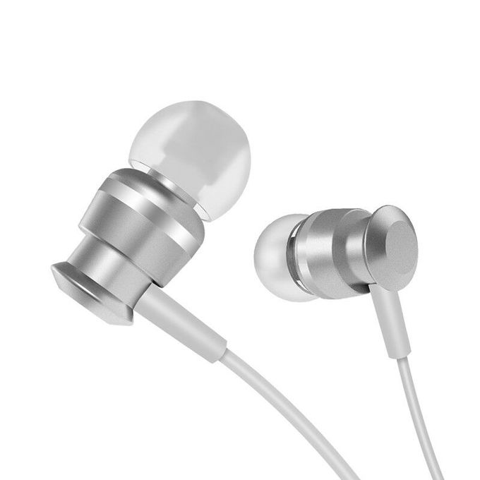 Earphone With Mic - Silver