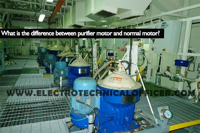 What is the difference between the purifier motor and normal motor?