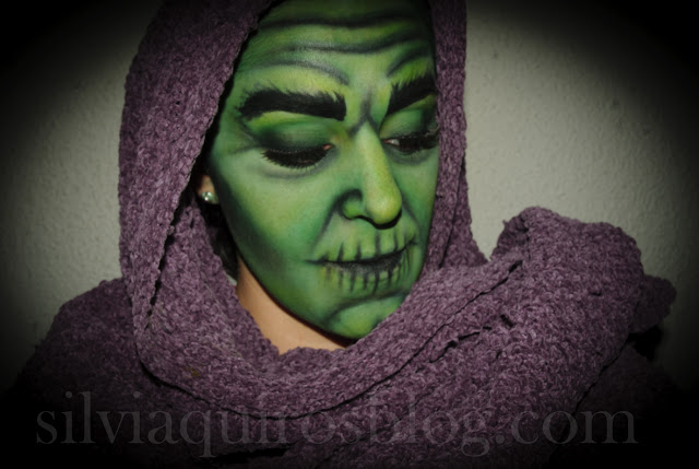 Maquillaje Halloween 17: Bruja, Halloween Make-up 17: Witch efectos especiales, special effects, Silvia Quirós