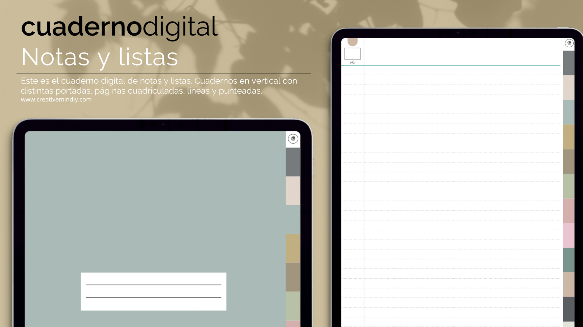 cuaderno digital notas listas ipad