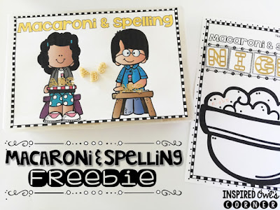 FREEBIE Macaroni and Spelling Activity