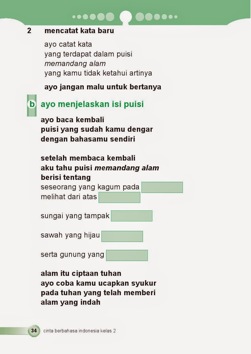 Meteor: bab 3 cinta lingkungan kelas 2