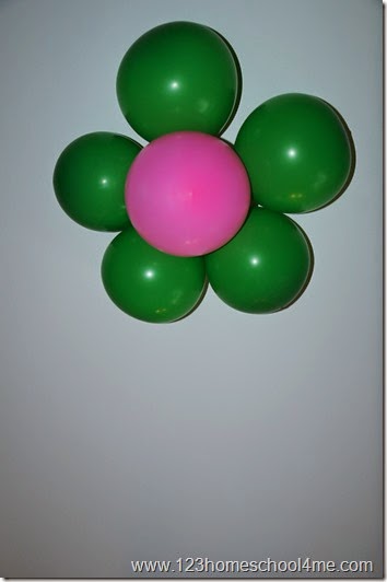 flower balloon arrangement for girl fairy party