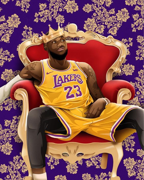 Sports Graphics - digital illustration - Metal poster of Lebron james. Lebron james is one of the best players of NBA History, with Kobe Bryant, Micheal Jordan, Stephan Curry...