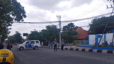 Ada Ledakan di Kantor Subdensi Pom Detasemen I Polda Jatim, Jalanan Ditutup